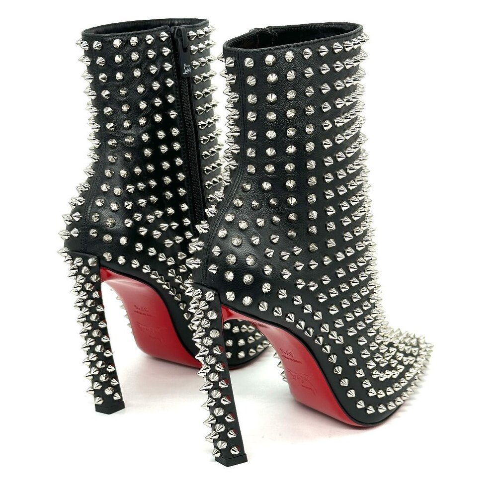 Christian Louboutin CONDORA BOOTY SPIKES 100 Ankle Bootie Boots Heels - Picture 10 of 16